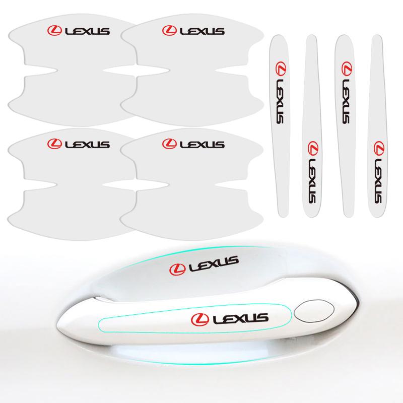 8Pcs TPU Car Door Handle Film Anti Scratch Stickers Decal For Lexus F-SPORT ES RX NX LS UX LM LX GX LC RZ IS CT GS RC HS SC TXSD3
