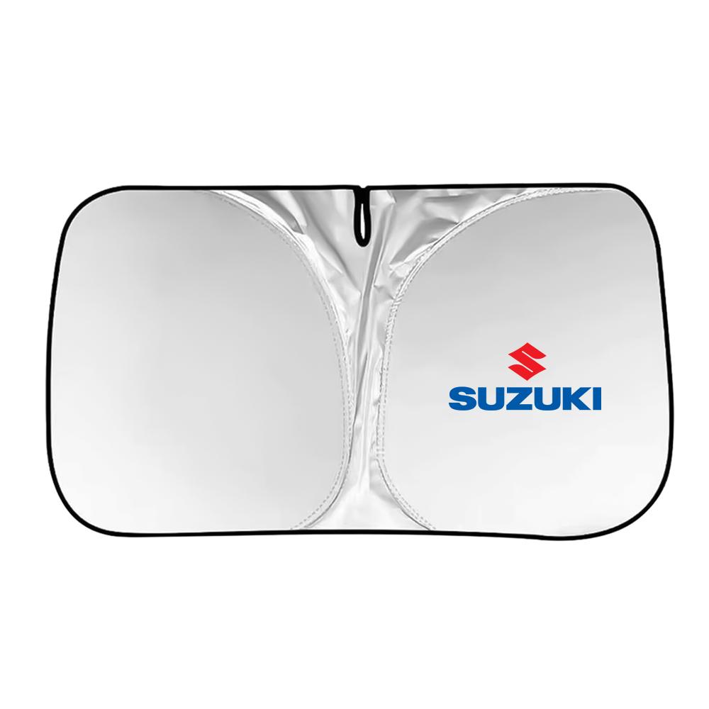 KIBI5 Faltbarer Auto-Sonnenschutz Visier Windschutzscheibenabdeckung UV-Schutz Zubehör für Suzuki Swift SX4 Jimny Ignis Grand Vitara Ventilkappe