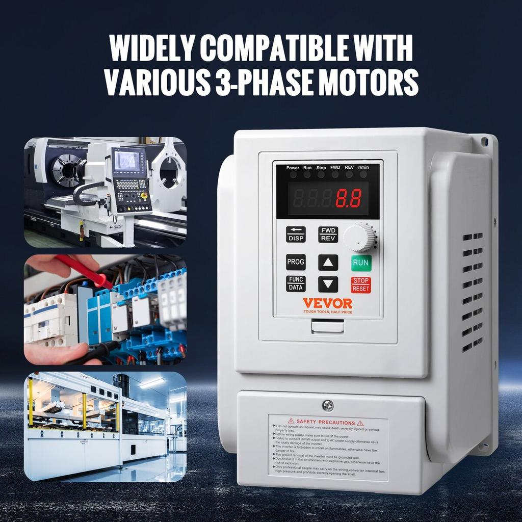 VFD 2,2 kW 10 A 3 PS Frequenzumrichter zur Drehzahlregelung von Drehstrommotoren