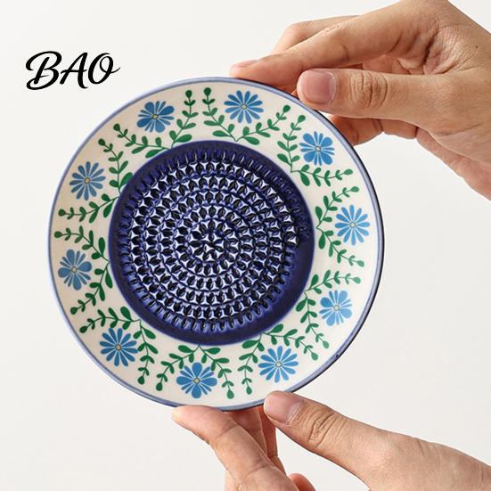 Grattugia e Ciotola per Aglio Piatto Grattugia in Ceramica Ciotola, Grattugia Manuale per Zenzero Frutta Piatto, Vassoio Multifunzione per Preparazione Mescolatura Servizio, Cucina Minimalista Moderna