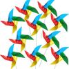 10Pcs Plastic Pinwheel Party DIY Windmill Wind Spinners for Toy Garden Lawn Decor