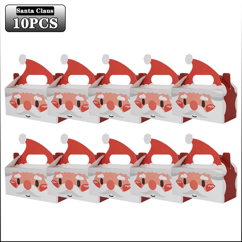 

Рождественские маленькие подарочные коробки Картонные коробки для угощений Легко собираемые бумажные коробки для детей Сувениры для вечеринки с Санта-Клаусом