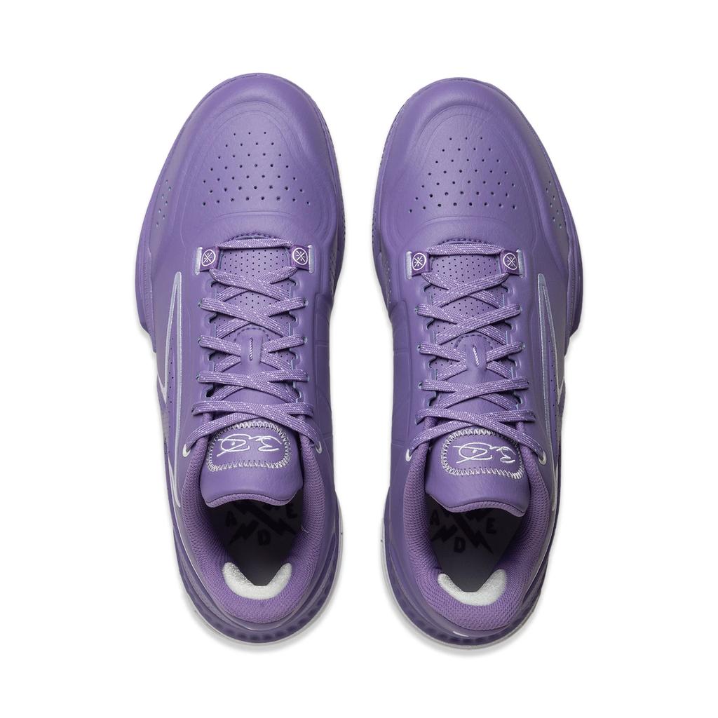 Li Ning Wade Lightning Miami Night Pohodlné Odolné Protiskluzové Nízké Basketbalové Boty Pánské tenisky Fialové ABPU039-5
