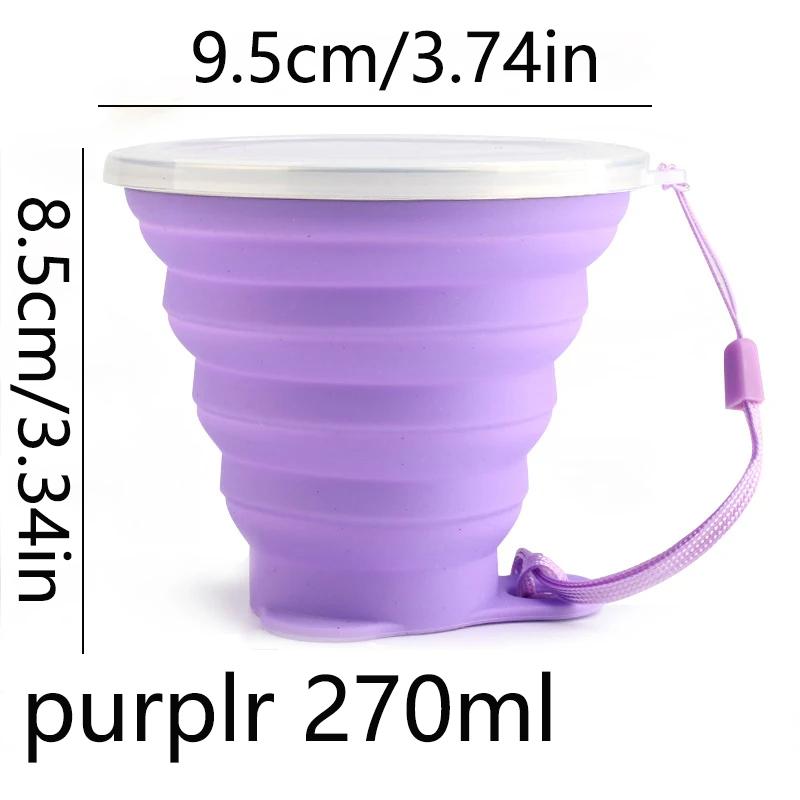 Folding Food Grade Water Cup Travel Silicone Retractable Folding Water Cup Heat Resistant Telescopic Drinking Cups