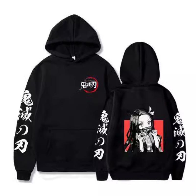 Podzim Zima Pánská Dámská Mikina s Potiskem ve Stylu Japonského Anime Módní Volná Ležérní Sportovní Mikina