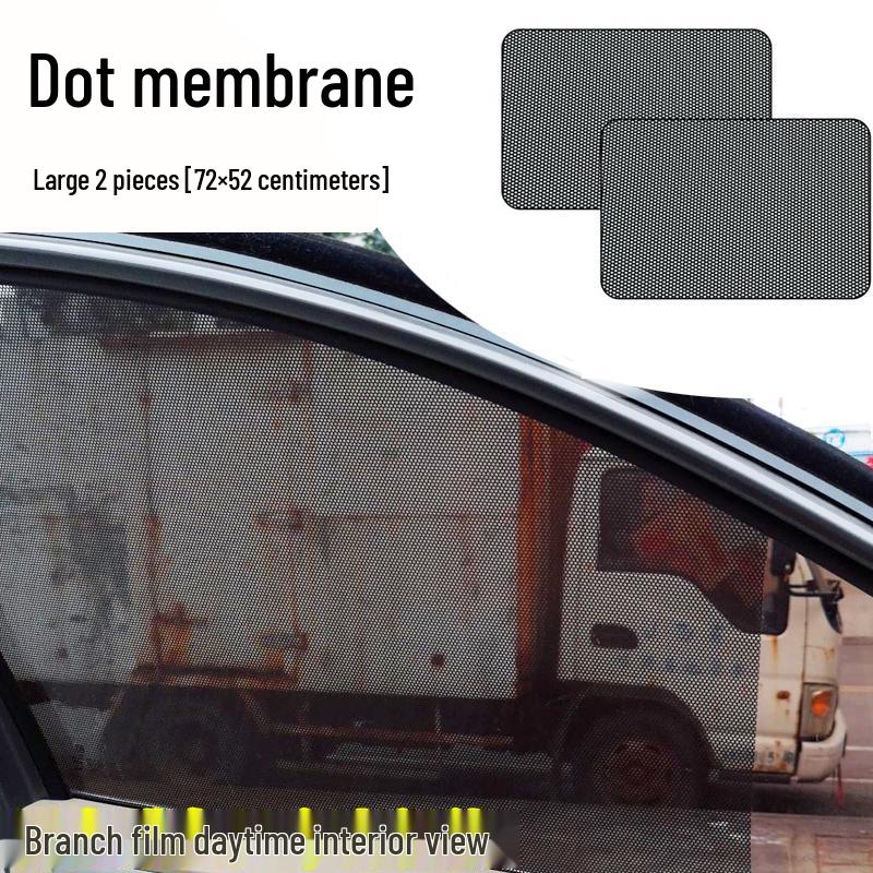 Car Sunshade Static Cling Film - Heat Insulation & Privacy Blackout for Side and Rear Windows.