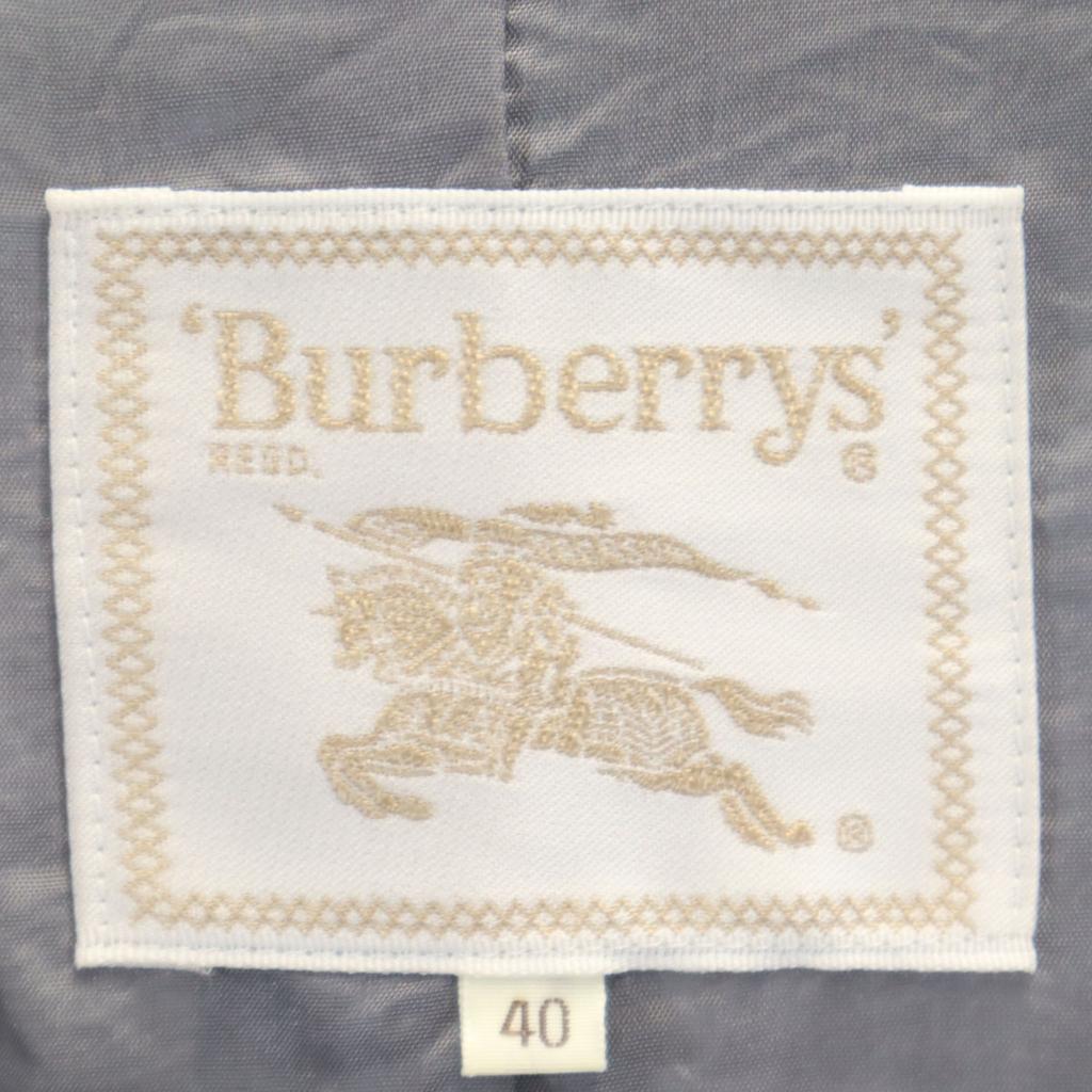 Burberrys 90s Old Skirt suit Setup 40 gray Sanyo Shokai Women Used