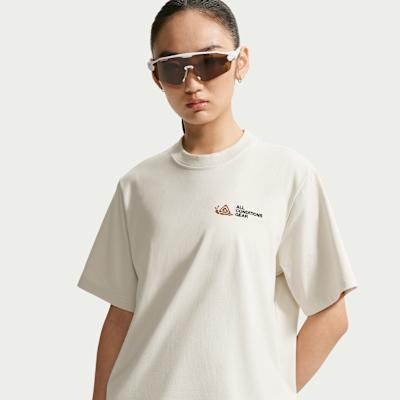 Nike ACG T Shirts Women s Ecru Crew Neck Moderate S