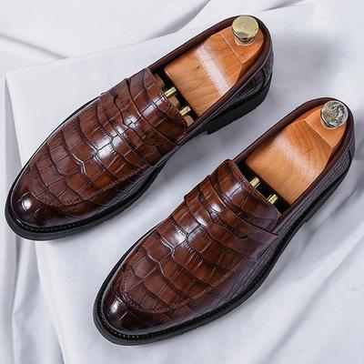 Neuer Designer Penny Loafer Mode Herren Alligatormuster Freizeitschuhe Formell Hochzeitskleid Homecoming Schuhwerk Zapatos Hombre