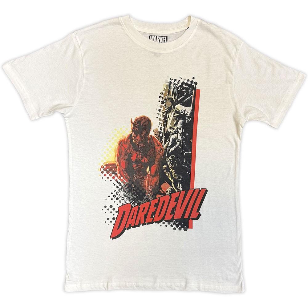 Comics Unisex Tshirt Daredevil Pop Art Large White S
