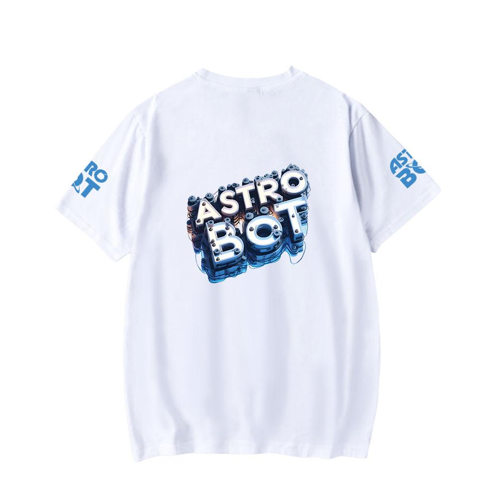 Astro Bot Anime Women Men's T-shirts Cartoon Printed O-Neck Oversized Short Sleeves Fashion Mens Clothing Streetwear