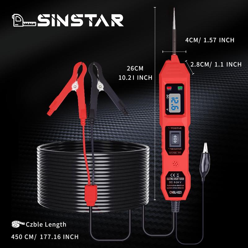 Electric Circuit Tester Car Electrical System Tester Automobile Circuit Tester With Power Switch Vehicle Diagnosti