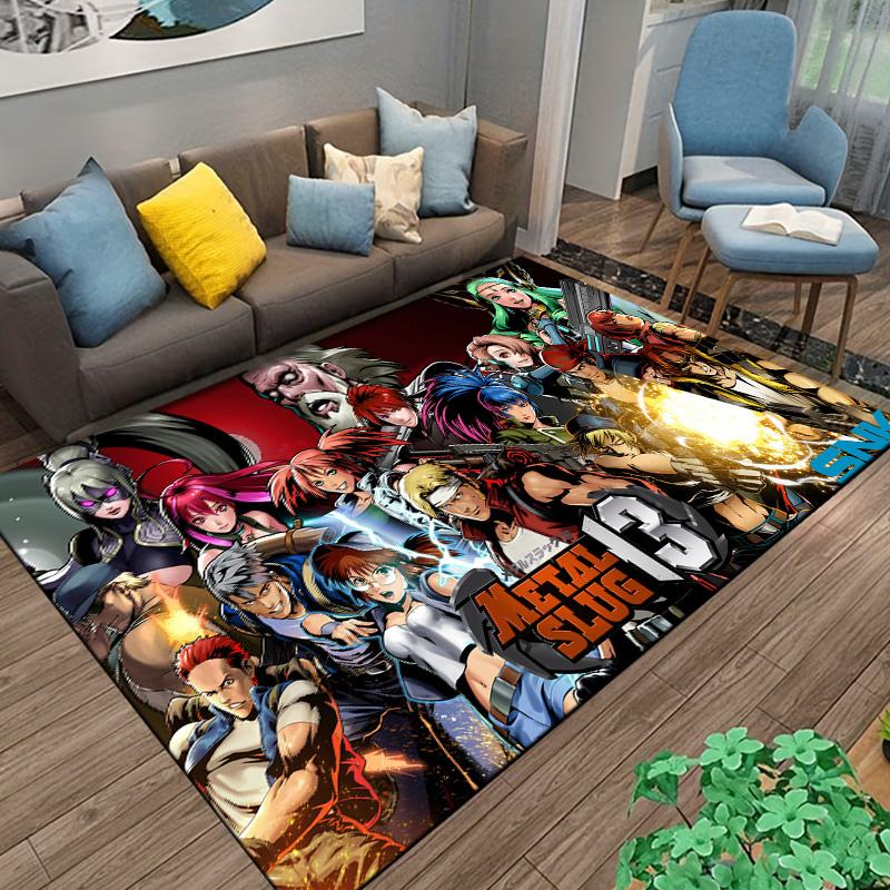 Retro Game Metal-Slug Gamer Cartoon Carpet Rug for Home Living Room Bedroom Sofa Doormat Decor,kids Area Rug coffee tables