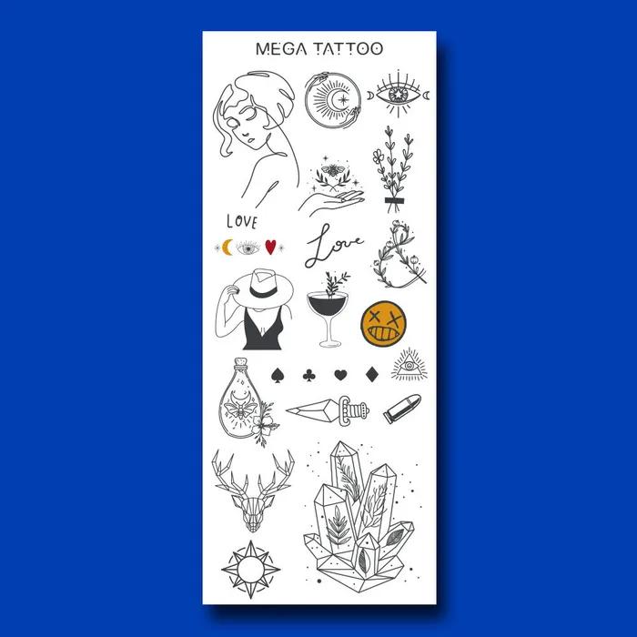 

МЕГА ТАТУ Наклейка-тату MTS 05 - Любовная волна