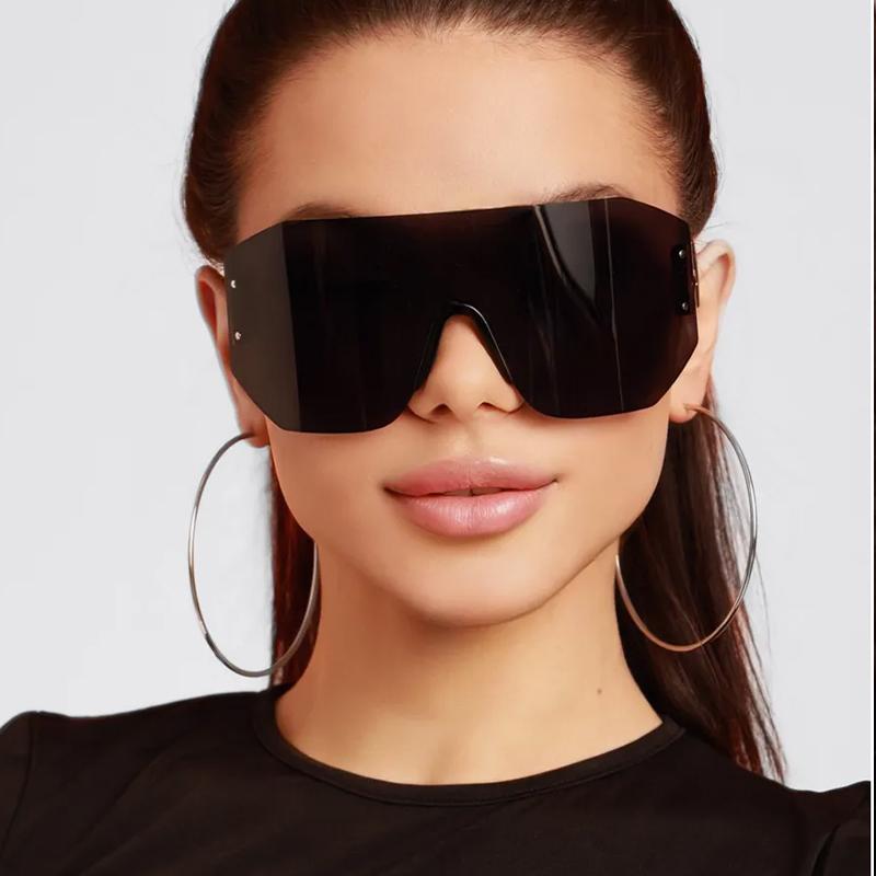 Nya Y2k Trendiga Cykelsportsolglasögon Med Snyggt Ihåligt Skal Linslösa Endelade Glasögon 353