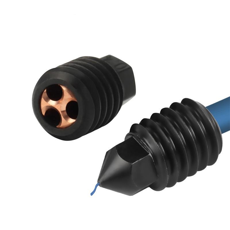 För Bambu Lab X1/P1P Munstycke 0.6 0.8 1.0Mm Härdat Stål Cht Kloning Mässingsmunstycke Uppgraderad Hotend Stål För Bambu Lab 3D-skrivare