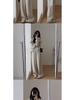 Women's Hong Kong Style Autumn-Winter Casual Sweatshirt & Wide-Leg Pants Set - Age-Reducing, Slimming, Hooded Two-Piece for Running
