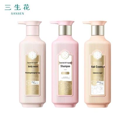 Sansheng Flower Aufhellendes Shampoo, Rosen Duschgel & Spülung Set