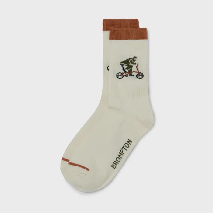 BICYCLE GRAPIC SOCKS - IVORY (P255ASO410)