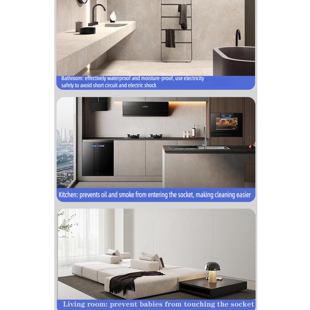 2 Gang Socket Waterproof Box 86 Type Wall Switches Cover Dustproof Box Plastic Electrical Outlet Cover Easy to Install