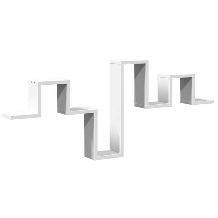 VidaXL Wall Shelf White 104.5x10x43 Cm Engineered Wood, Storage Shelf, Hanging Shelf, Display Shelf, 840723