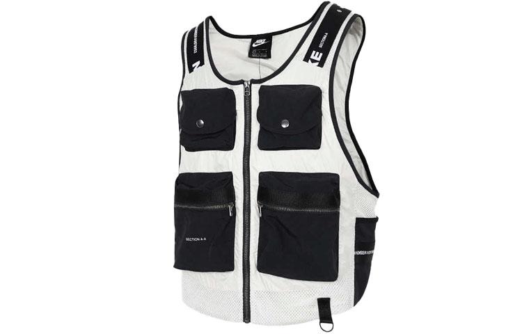 Nike Vests Men s White Collarless Moderate Workwear DA0500-072 L
