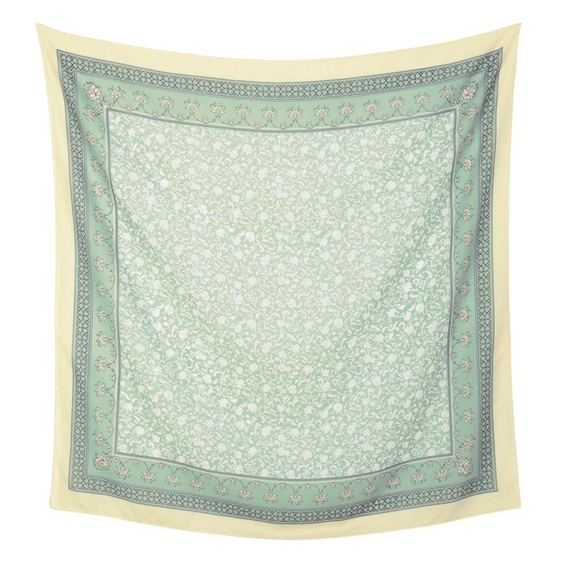 Malaysia Floral Printed 110 Square Scarf Muslim Hijab Women Elegant Shawls Ladies Casual Headscarf Turban Kerchief  Wholesale