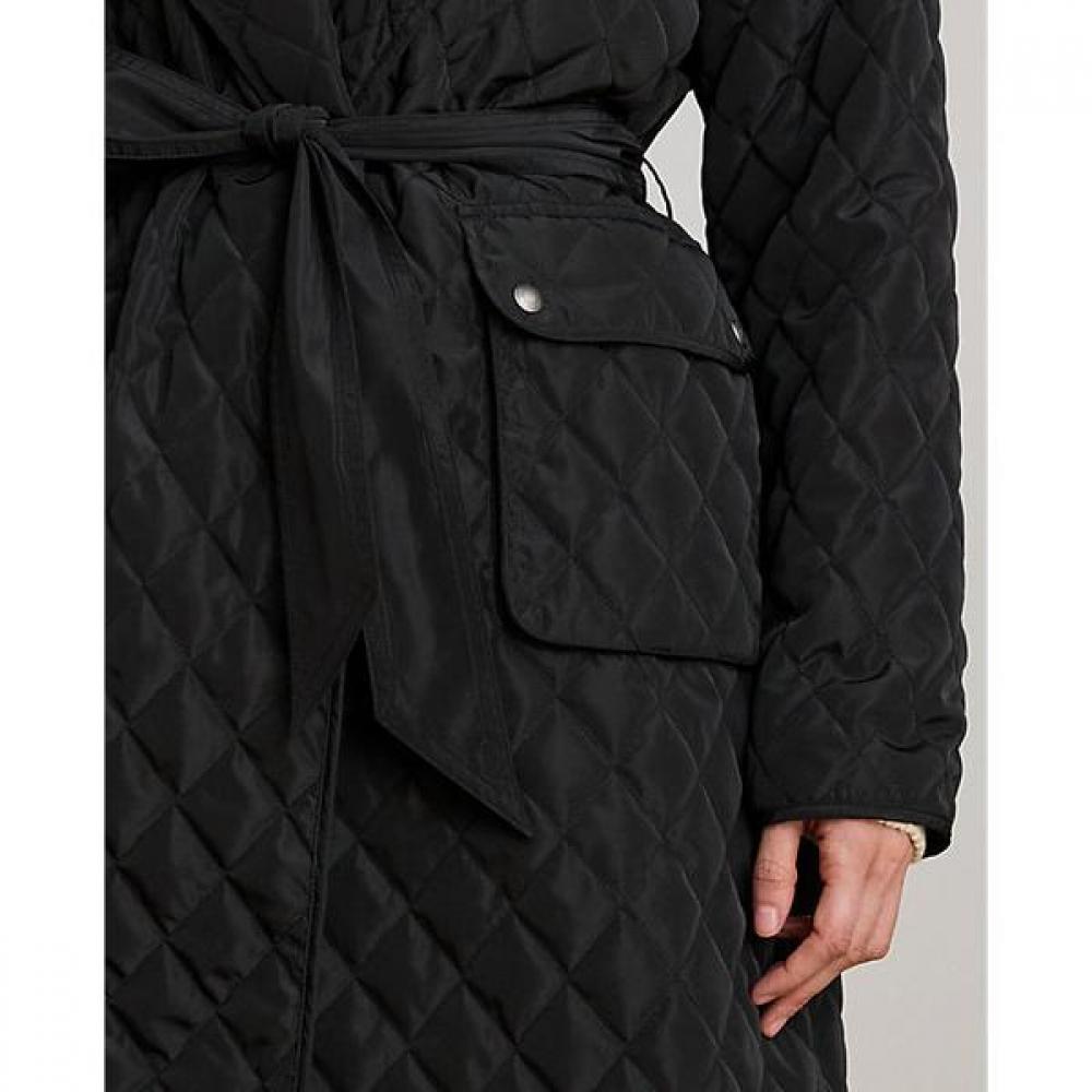 Lauren Belt Diamond Quilt Wrap Coat Wmlrotws2820640001