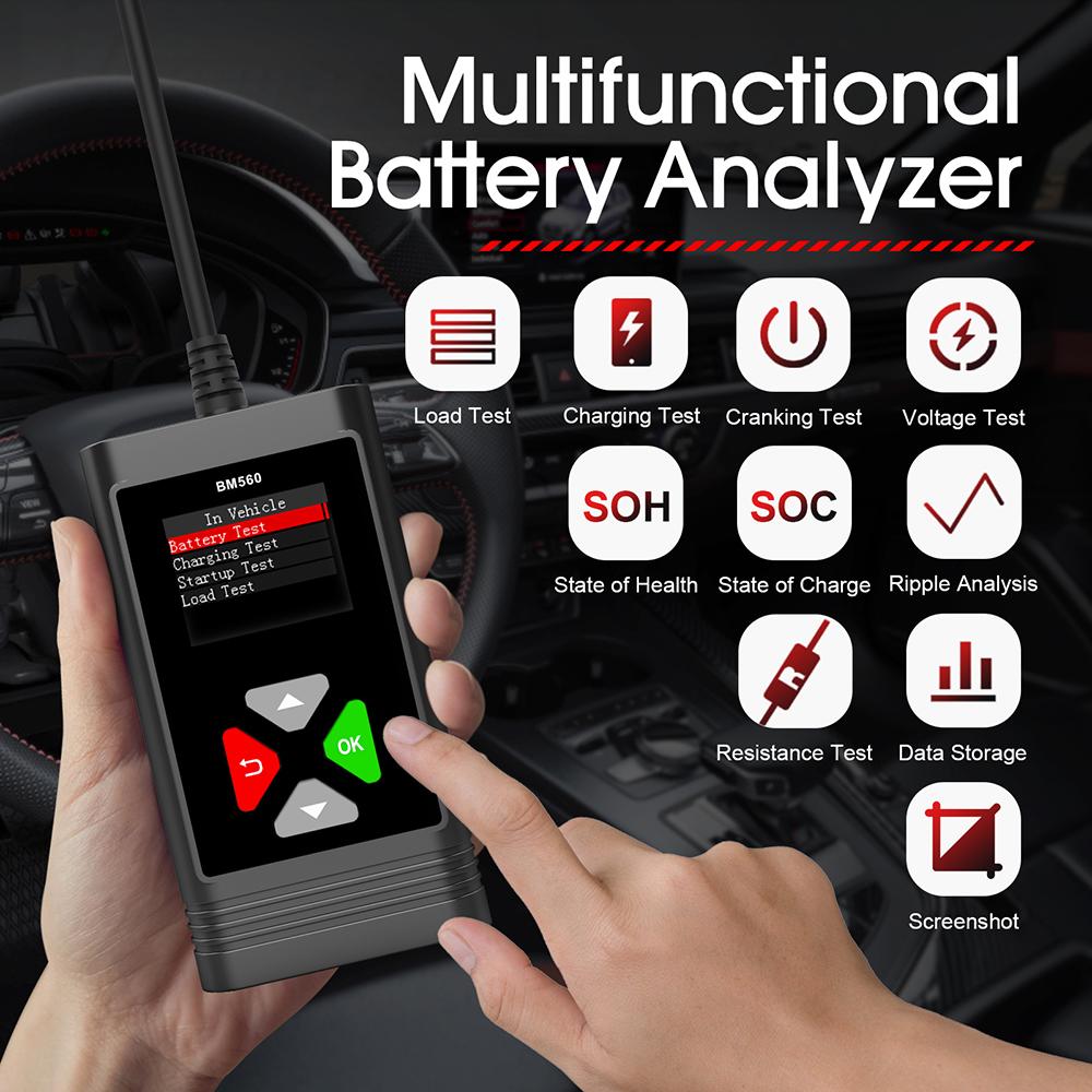 6V 12V BM560/BM580 Car Battery Tester 100-2000CCA Digital Battery Voltage Tester For Car Motorcycle Battery Test Diagnostic Tool