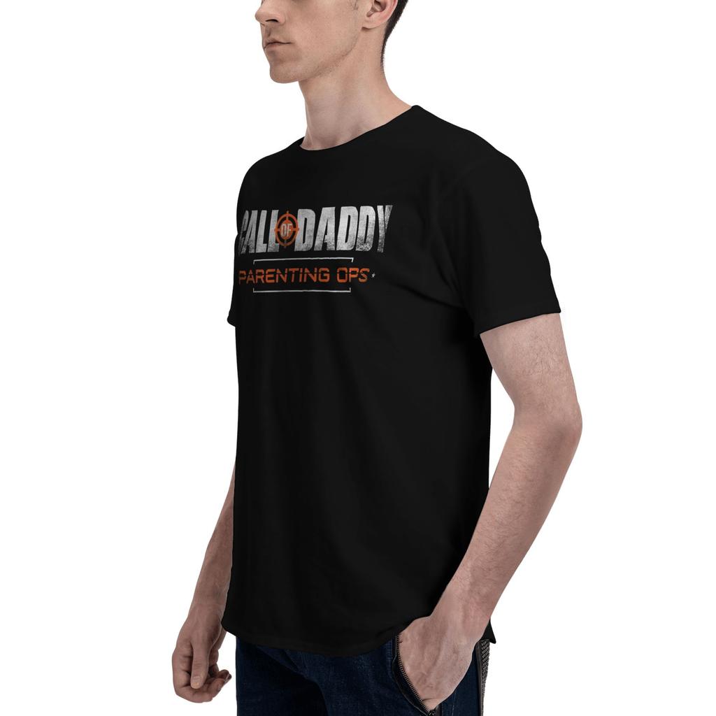 Men Women Gamer Dad Call of Daddy Parenting Ops Funny Father's Day Shirt Pure Cotton New Arrival Tee Shirts  Top Clothing