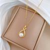 Classic Personality Stainless Steel Micro-inlaid Zircon Irregular Necklace Earring Set Fashion Stainless Steel Gift
