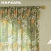 1PC NAPEARL French Retro Floral Printed Curtains Pastoral Style Tassel Edge Semi Blackout Curtains for Bedroom Living Room Window Home Decor