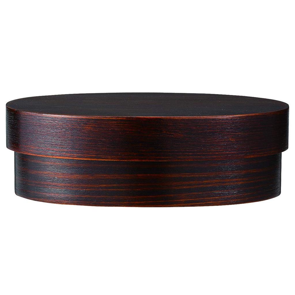 MUJI Wooden Lacquered Lunch 18cm W x D x Product 37185333 Box, Approx. 12.5cm 5.5cm H, Number