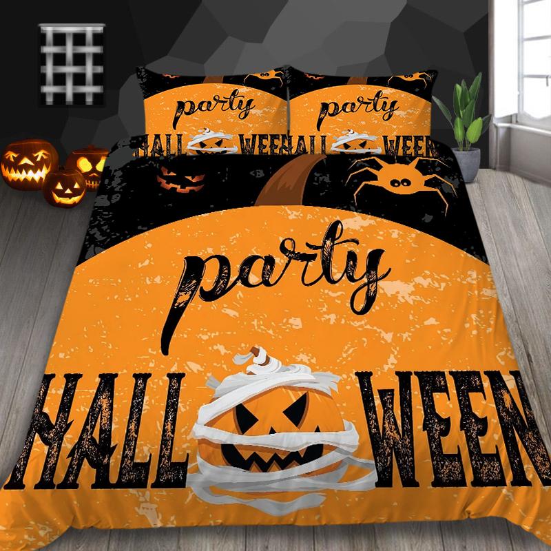 Halloween Home Textiles 3D Printed Duvet Cover Set Luxury Quilt Cover Microfiber Polyester King Queen Size Duvets Bedding
