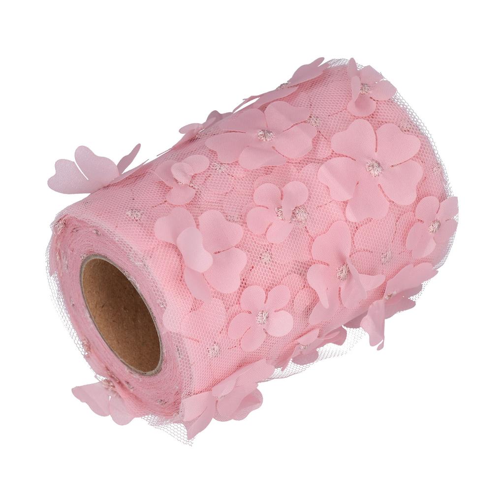 Flowers Tulle Rolls 10cm 10yd Premium Polyester Flexible Wide Application Exquisite Sparkling Tulle Rolls