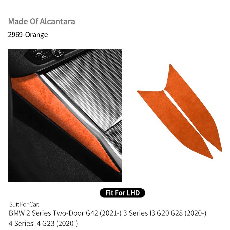 For BMW 2er Two-Door G42 3er I3 G20 G28 4er I4 G23 Center Console Side Trim Sticker Made of Alcantara Car Interior Accessories rlpf46