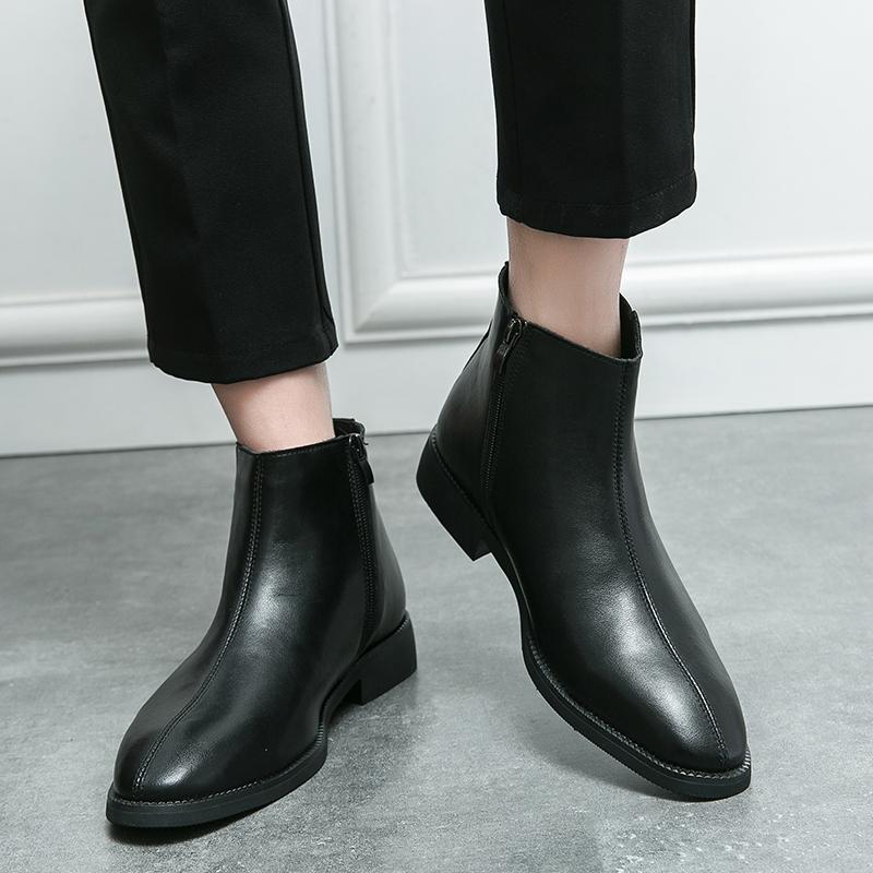 Fashion Luxury Brand Men's Low Top Shoes Men's Slip-On Chelsea Boots Fashion High Top Ankle Boots Casual Comfortable Male Walking Shoes