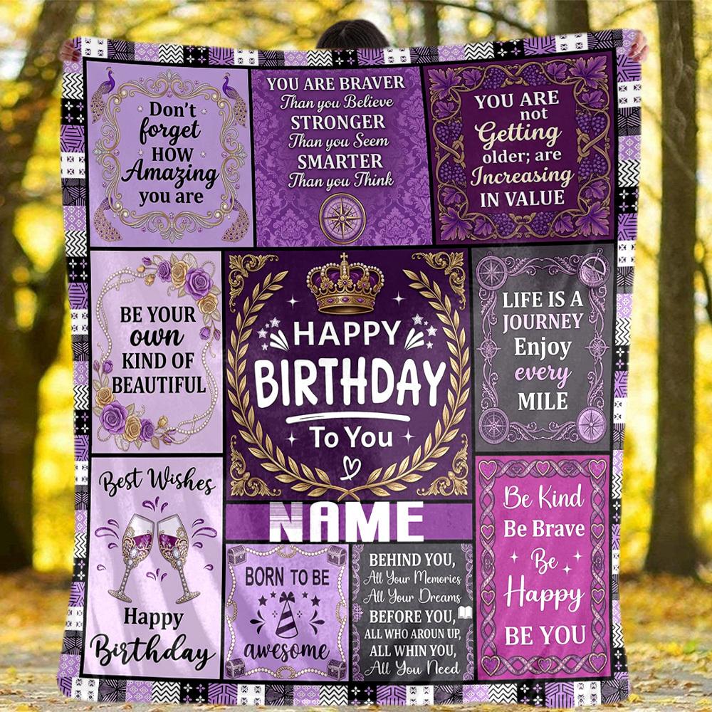 Outdoor Customize Blanket Inspirational Birthday Quotes Soft Cozy For All Seasons Perfect Gift For Friends And Familythis Luxurious Outdoor Customize