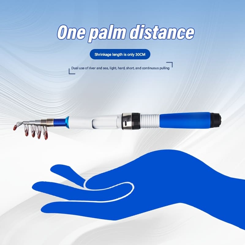Mini Canna da Mare Sezione Ultracorta Canna da Pesca Portatile Canna da Lure Ultra-dura Set Canna Singola Mulinello in Metallo Attrezzatura da Pesca Adatta per una Varietà di Acque