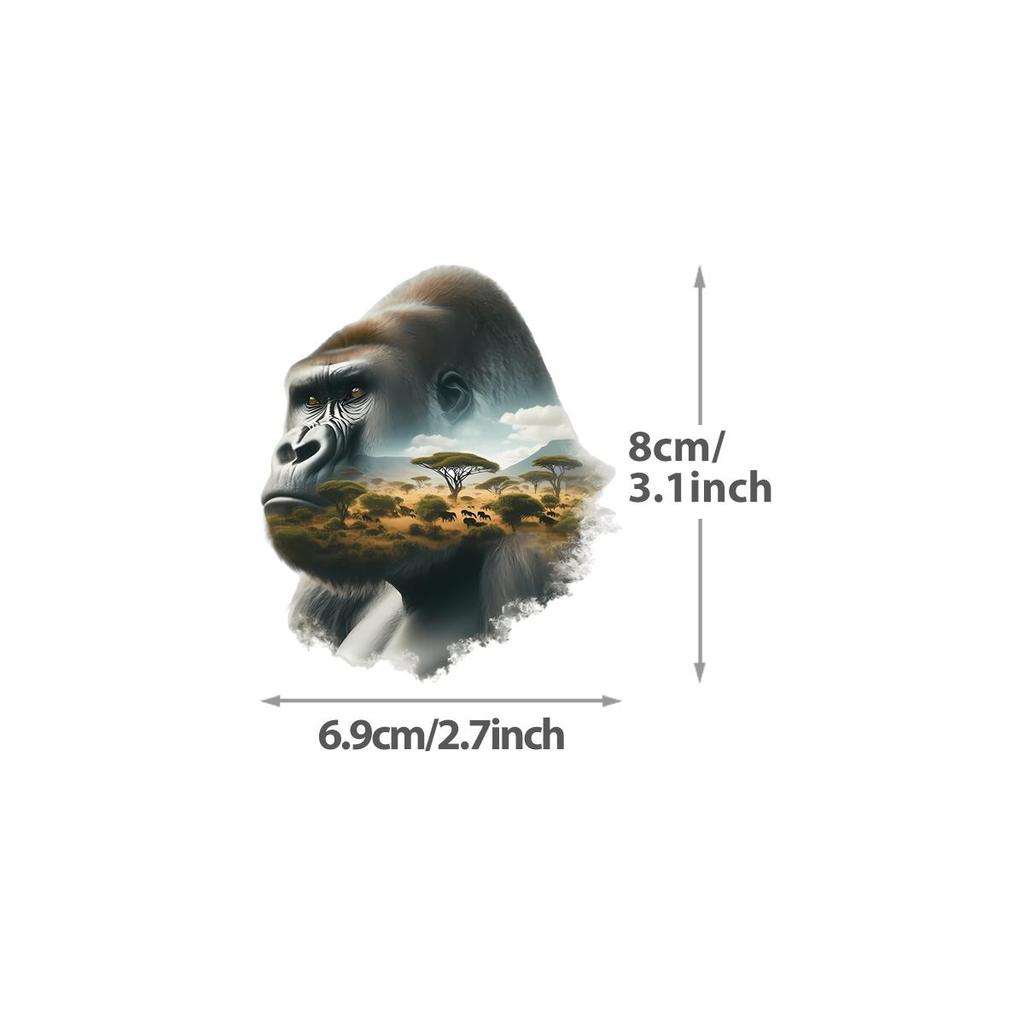 Big Animal Background Heat Transfer Stickers Tiger Lion Elephant Clothes Sticker Heat Press Appliqued T-Shirt Diy Transfer Paper