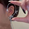 Vintage Classic Gold Silver Metal Butterfly Wings Swallow Earclip Exquisite Thornless Women's Shining Zircon Earrings Jewelry