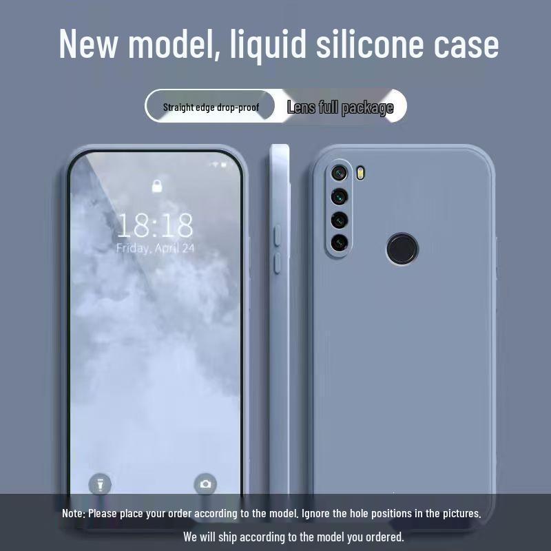 Redmi Note 8 Solid Color Liquid Silicone Anti-drop Case
