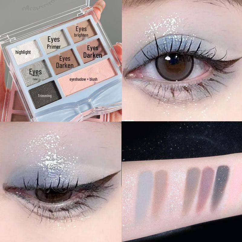 

Новая восьмицветная палетка теней для век «все в одном»: Шиммер, Перламутр, Матовый, Хайлайтер, Контур, и Румяна.