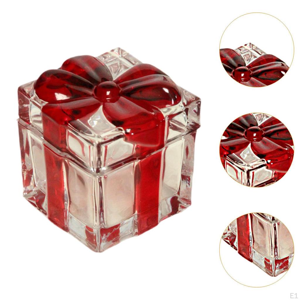 Candy Jar Sugar Bowl Glass Dish with Lid for Tea, Food, Cookies, Dried Fruit, Party