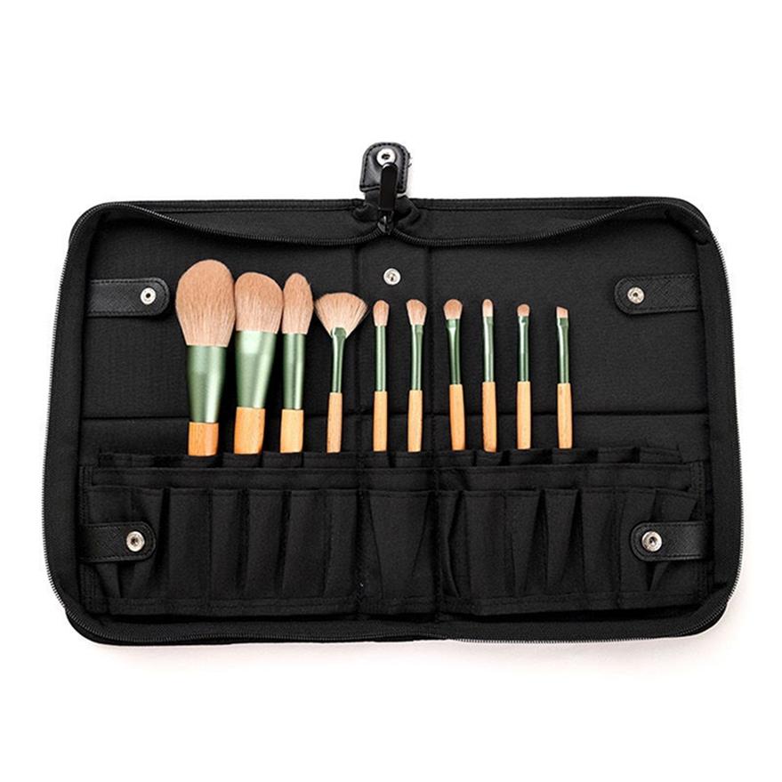 Zipper Large Capacity Folding Cosmetic Brush Storage Bag