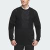 Adidas Primeknit Gradation Pattern Solid Color Golf Long Sleeve Knit Top Men tops Black IN6654