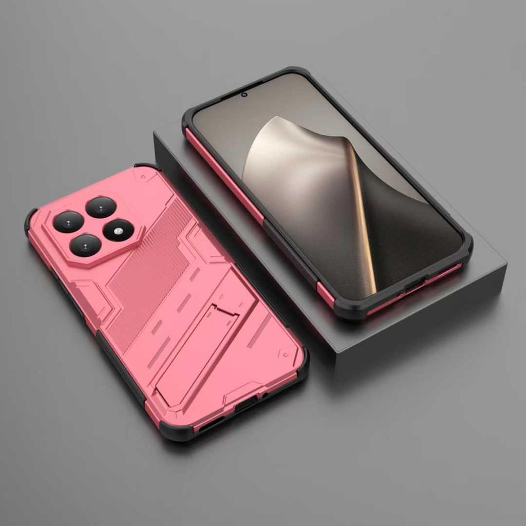 Armor Protect Stand Rugged Back Cover For Xiaomi 15T Pro 17 Pro Max Redmi Note 15 Pro Plus 15 15C Wireless Charging Phone Case
