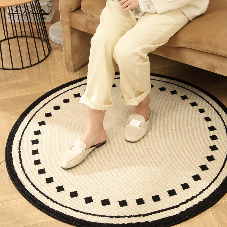 Thickened Non-slip Round Rug for Coffee Table, Bedroom, or Study Chair - Dustproof Floor Mat