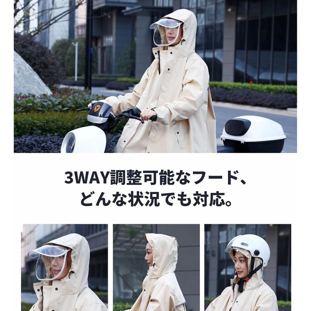 Bicycle Raincoat Waterproof X High Water Resistance Rainproof Storage Bag Rainy Season Moped Backpack Rain Super Stylish [LLWAAV] Women's Raincoat,