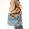 Lazy wind denim canvas tote bag women's large capacity student class commute shoulder messenger bag